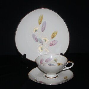 Porcelain Trio Set | Bavaria Tea Cup Set with Snack Plate